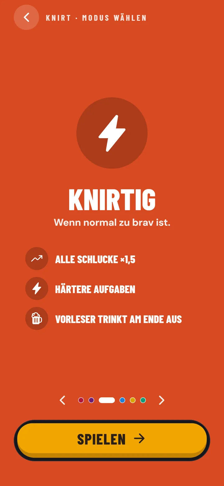 Knirtig: Knirt-Modus in der App