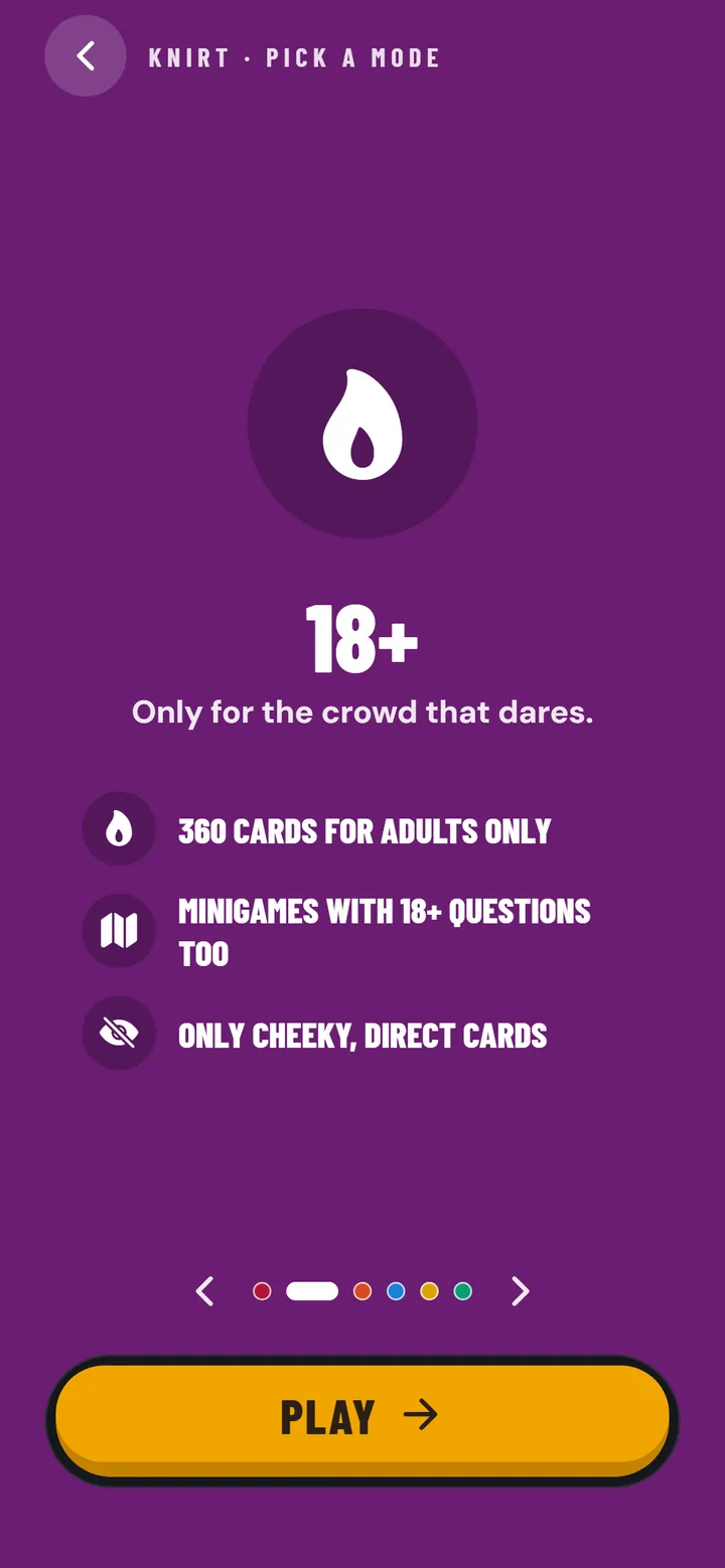 18+: Knirt mode in the app