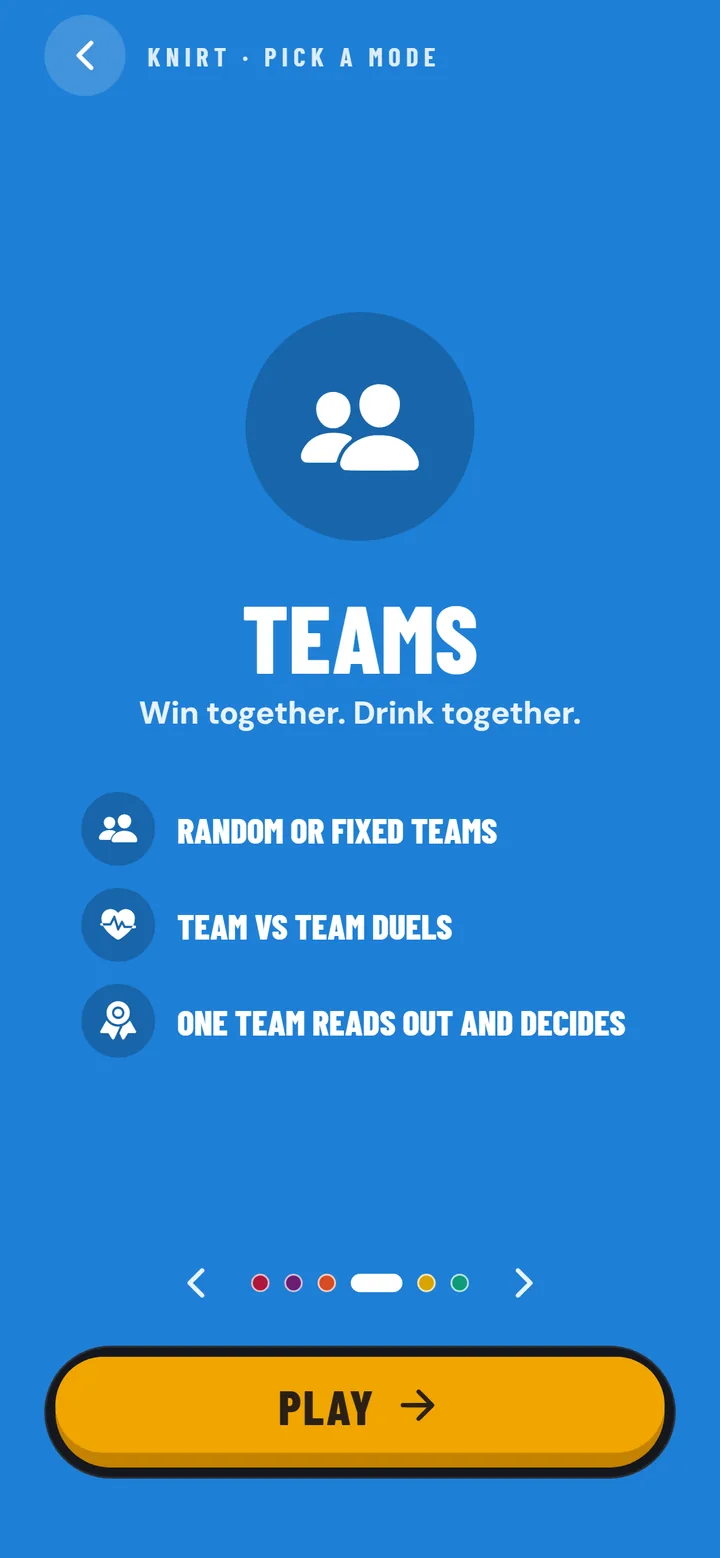 Teams: Knirt mode in the app